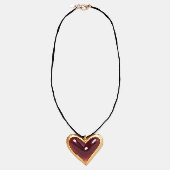 Zara Jewelry Zara Large Heart Necklace Poshmark